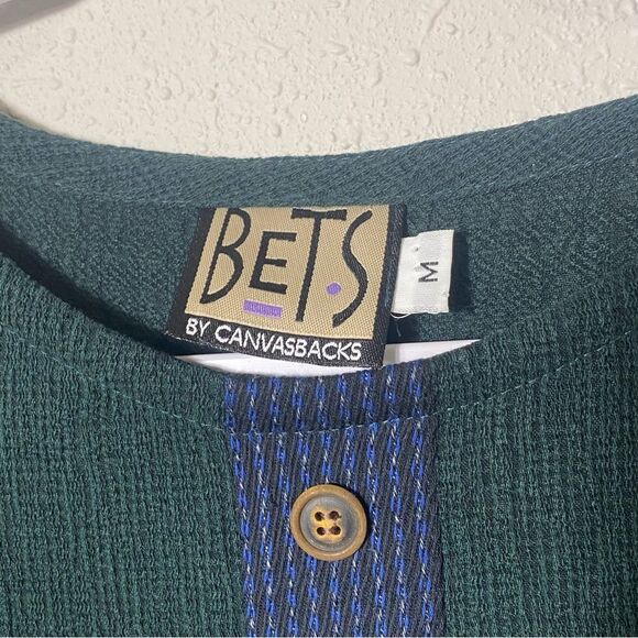 Bets By Canvasbacks Forest Green Gauzy Long Sleeve Tunic Top Women's Size Medium - Picture 7 of 10